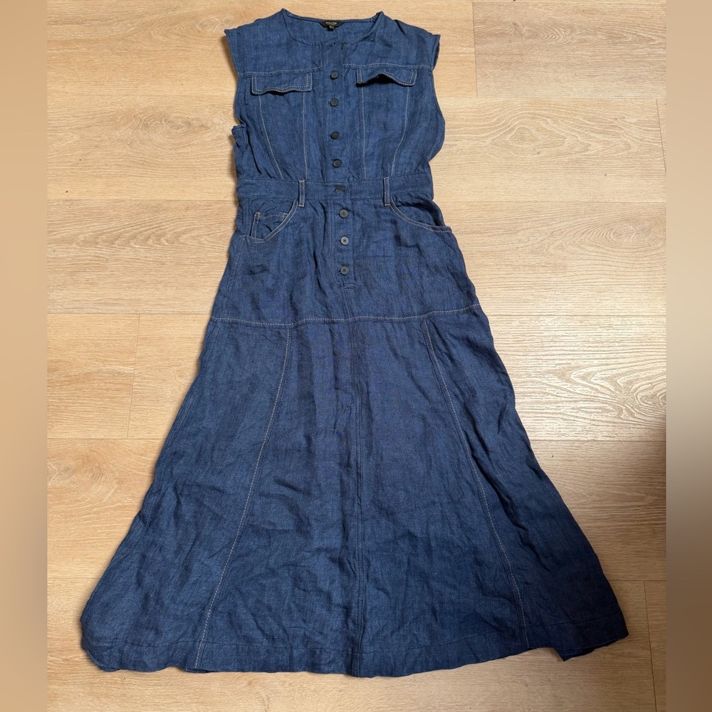 Massimo Dutti Maxi blue dress